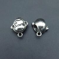 Zinc Alloy Bail Beads, Monkey, antique silver color plated, vintage & DIY Approx [