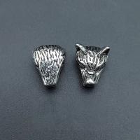 Zinc Alloy Spacer Beads, Wolf, antique silver color plated, vintage & DIY Approx 