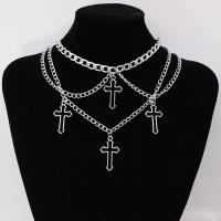 Fashion Statement Necklace, Zinc Alloy, with 5cm extender chain, silver color plated, fashion jewelry & for woman & hollow Approx 35 cm 