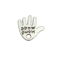 Zinc Alloy main pendentifs, alliage de zinc, Plaqué de couleur d'argent, DIY Environ 0.2mm, Vendu par PC