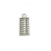 Zinc Alloy Jewelry Pendants, Abacus, antique silver color plated, DIY Approx 0.2mm 