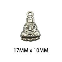 Zinc Alloy Jewelry Pendants, Guanyin, antique silver color plated, DIY Approx 0.2mm 