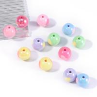 Plating Acrylic Beads, Round, DIY, mixed colors Approx 3mm [