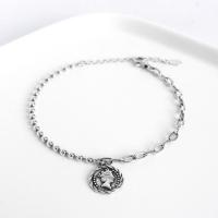 925 Sterling Silver Bracelet, with 1.18inch extender chain, fashion jewelry & for woman, 12mm Approx 6.3 Inch 