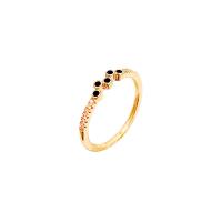 Cubic Zirconia Micro Pave Brass Finger Ring, high quality plated & micro pave cubic zirconia & for woman, golden, 18mm 