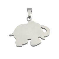 Stainless Steel Animal Pendants, 304 Stainless Steel, Elephant, fashion jewelry & Unisex, original color Approx 3.5mm [