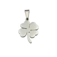 Stainless Steel Clover Pendant, 304 Stainless Steel, Four Leaf Clover, fashion jewelry & Unisex, original color Approx 3mm [