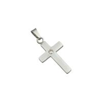 Rhinestone Stainless Steel Pendants, 304 Stainless Steel, Cross, fashion jewelry & with rhinestone, original color Approx 3mm [