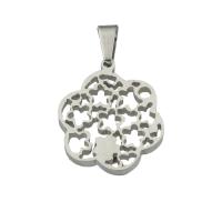 Stainless Steel Flower Pendant, 304 Stainless Steel, fashion jewelry & hollow, original color Approx 3.36mm [