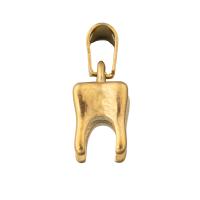 Stainless Steel Pendants, 304 Stainless Steel, Tooth, Vacuum Ion Plating, fashion jewelry & Unisex, golden Approx 3mm 