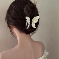 Hair Claw Clips, Resin, Butterfly, fashion jewelry, black [