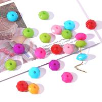 Solide Acryl Perlen, DIY, gemischte Farben, 10x6mm, Bohrung:ca. 1.8mm, 100PCs/Tasche, verkauft von Tasche