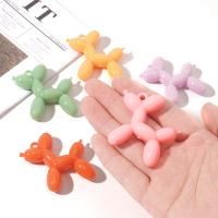 Solid Color Acrylic Beads, Dog, DIY, mixed colors [
