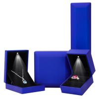 Jewelry Gift Box, Rubber, with Velveteen & Plastic, dustproof & with LED light 