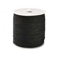 Cuerda de Nylon, cordón de nylon, Joyería & Bricolaje, Negro, libre de níquel, plomo & cadmio, 1mm, 260m/UD, Vendido por UD[