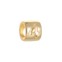 perla de cobre, metal, Columna, chapado en color dorado, Bricolaje & diferentes patrones para la opción & hueco, dorado, 6x7mm, Vendido por UD[