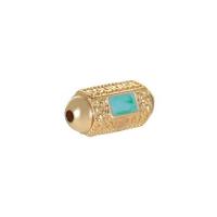 Cubic Zirconia Micro Pave Brass Beads, gold color plated, DIY & micro pave cubic zirconia & enamel 