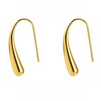 Stainless Steel Hook Earwire, 304 Stainless Steel, 18K gold plated, fashion jewelry & for woman, golden [