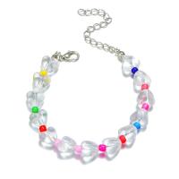 Bracelets de résine en alliage zinc, avec argile de polymère & alliage de zinc, poli, bijoux de mode & pour femme, multicolore cm, Vendu par brin[