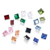 Cubic Zirconia Cabochons, Square, polished, DIY Approx 
