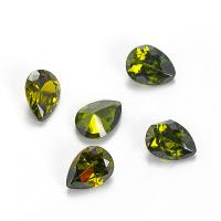 Cubic Zirconia Cabochons, Teardrop, polished, DIY & faceted Approx 
