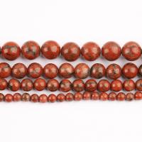 Sesam Jaspis, Roter Sesam Jaspis, rund, poliert, DIY & verschiedene Größen vorhanden, Länge:ca. 37 cm, verkauft von Strang