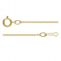 Cadena Chapada en Oro, Oro-llenado, 14K lleno de oro, Bricolaje & diverso tamaño para la opción & cadena oval, 1.2mm, Vendido por UD