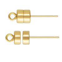 Gold Filled Ear Stud Component, with Magnet, 14K gold-filled, DIY 4.5mm Approx 1.4mm 