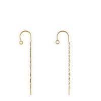 Медно-золото нитка для сережки, 14K позолоченный, DIY & разные стили для выбора, 58mm, продается Пара