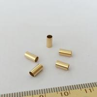 Медно-золото Позиционирование Tube, 14K позолоченный, DIY & разный размер для выбора, отверстие:Приблизительно 2.7mm, продается PC