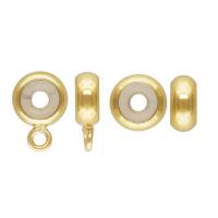 Doublé or perle d'entretoise, avec silicone, rondelle, 14K rempli d’or, DIY & styles différents pour le choix, Vendu par PC