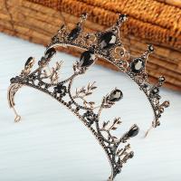 Zinc Alloy Tiaras, with Crystal, plated & for woman & with rhinestone, 55mm,50mm, Inner Approx 130mm cm 