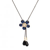 Crystal Zinc Alloy Necklace, with Crystal, plated, fashion jewelry & for woman, two different colored cm [