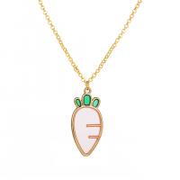 Enamel Zinc Alloy Necklace, with Resin, with 5cm extender chain, gold color plated, fashion jewelry & for woman cm [