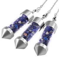 Gemstone Pendulum, with Zinc Alloy, polished, Natural & fashion jewelry, clear cm [