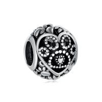 Zinc Alloy European Beads, Round, antique silver color plated, DIY, 10-20mm [