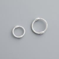 Sterling Silver Frame Beads, 925 Sterling Silver, Donut, DIY silver color [
