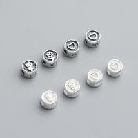 Sterling Silber Spacer Perlen, 925 Sterling Silber, rund, DIY & verschiedene Muster für Wahl, 5mm, Bohrung:ca. 1.5mm, verkauft von PC