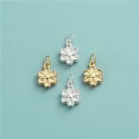 Sterling Silver Flower Pendants, 925 Sterling Silver, plated, DIY Approx 3.8mm 