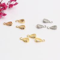 Brass Jewelry Bails, high quality plated, DIY & micro pave cubic zirconia 