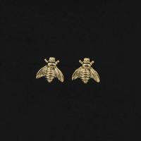 Gold Filled Stud Earring, Bee, fashion jewelry & for woman 