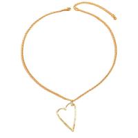 Zinc Alloy Necklace, with 8CM extender chain, Heart, gold color plated, fashion jewelry & for woman Approx 40 cm 