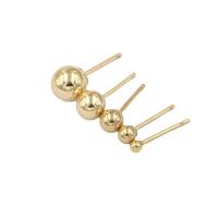 Gold Filled Stud Earring, Round, 14K gold-filled & for woman 