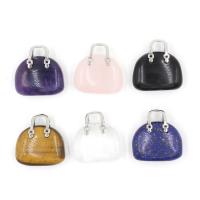 Gemstone Zinc Alloy Pendants, with Zinc Alloy, Handbag, silver color plated, Natural & fashion jewelry & DIY & for woman [