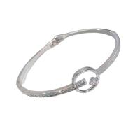 bracelet en alliage zinc à stras ,, alliage de zinc, beignet, Placage, bijoux de mode & pour femme & avec strass & creux, plus de couleurs à choisir Vendu par PC