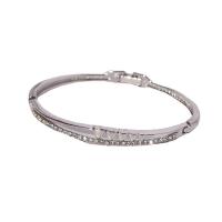 bracelet en alliage zinc à stras ,, alliage de zinc, coeur, Placage, bijoux de mode & pour femme & avec strass, plus de couleurs à choisir Vendu par PC