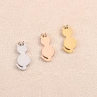 Stainless Steel Animal Pendants, 304 Stainless Steel, Cat, polished, fashion jewelry & DIY Approx 0.6*4mm [
