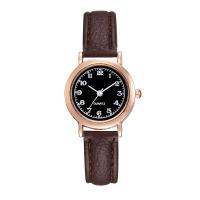 Women Wrist Watch, Glass, with Synthetic Leather & 304 Stainless Steel, fashion jewelry & for woman 10*24mm [
