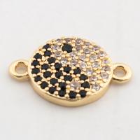 Cubic Zirconia Micro Pave Brass Connector, high quality gold color plated, DIY & micro pave cubic zirconia Approx 2mm 