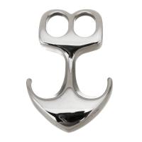 Stainless Steel Ship Wheel & Anchor Pendant, 304 Stainless Steel, polished, fashion jewelry & DIY & double-hole, original color Approx 